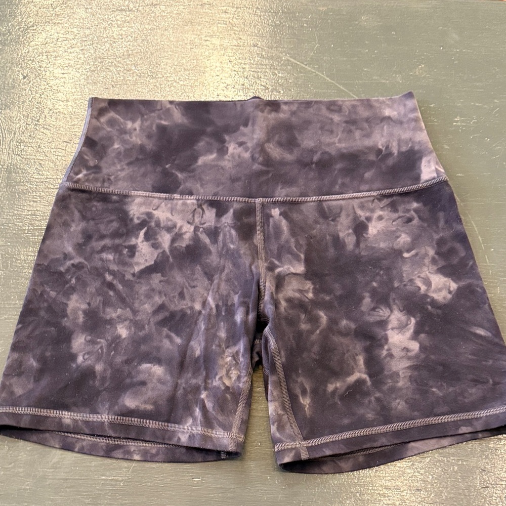lululemon athletica Purple Tie-Dye Bike Shorts